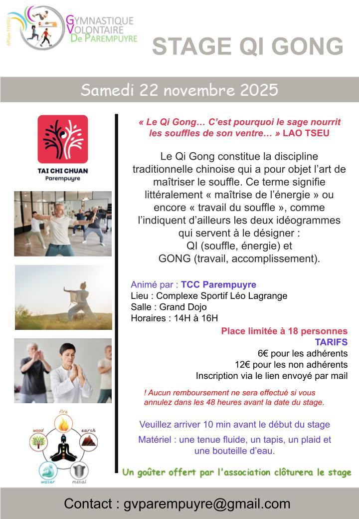 Affiche stage Qi Gong