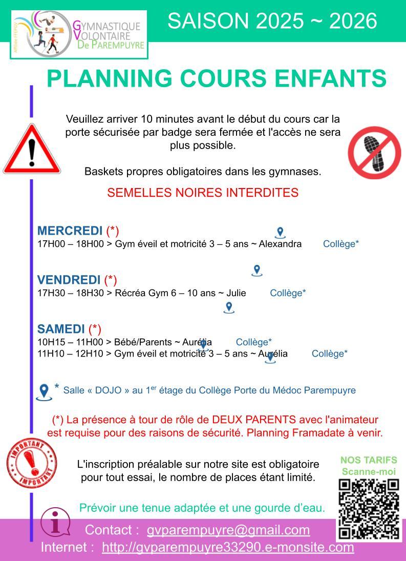 Planning enfants saison 2025 2026 pptx